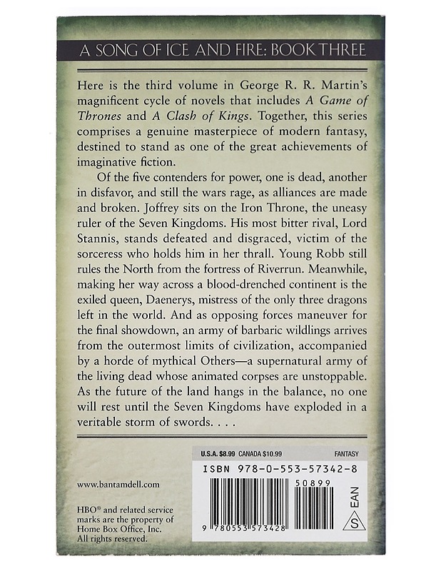 A storm of swords - George R. R. Martin - Fantasia- ja scifi - 10105402127 - 1