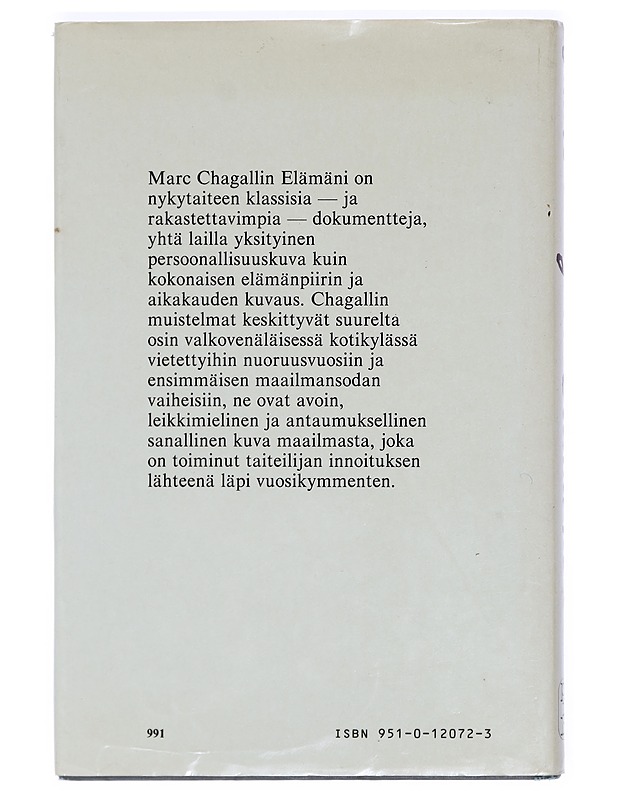 Elämäni - Marc Chagall - Elämäkerrat ja muistelmat - 10105402143 - 1