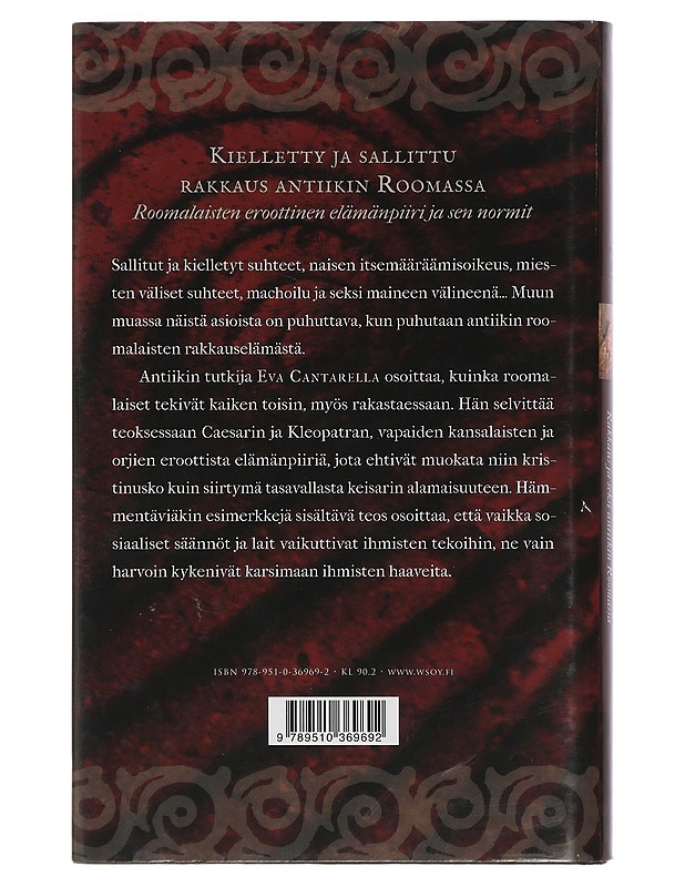 Suutele minua tuhat kertaa : rakkaus ja seksi antiikin Roomassa - Cantarella, Eva - Historiakirjat - 10105402140 - 1