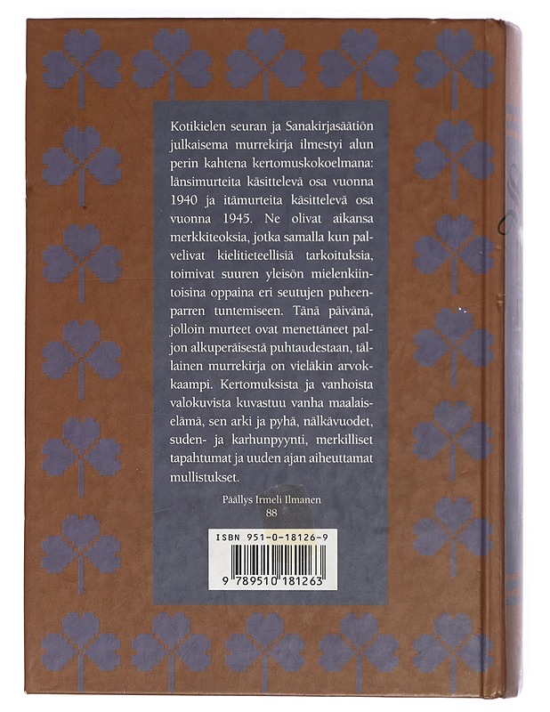 Suomen kansan murrekirja - Kotikielen seura - Tietokirjat ja oppaat - 10105402162 - 1