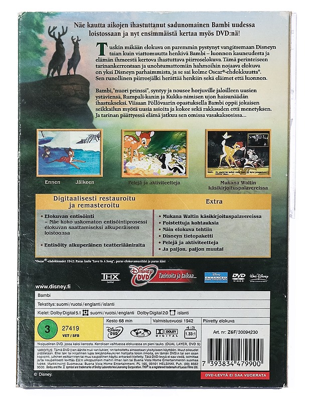 Bambi - DVD - DVD-elokuvat - 10105402183 - 1
