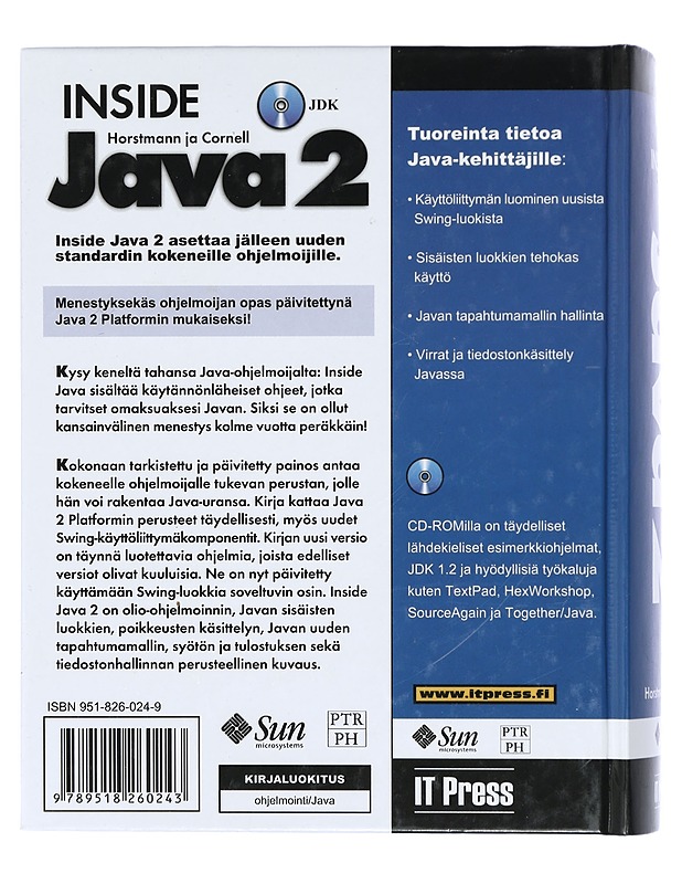 Inside Java 2 - Horstmann, Cay S. - Tietokirjat ja oppaat - 10105402197 - 1