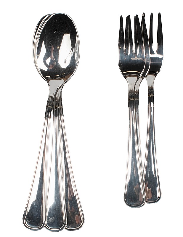 GUY DEGRENNE jälkiruokalusikka ja -haarukka, 6 + 6 - Aterimet - 10105402204 - 1