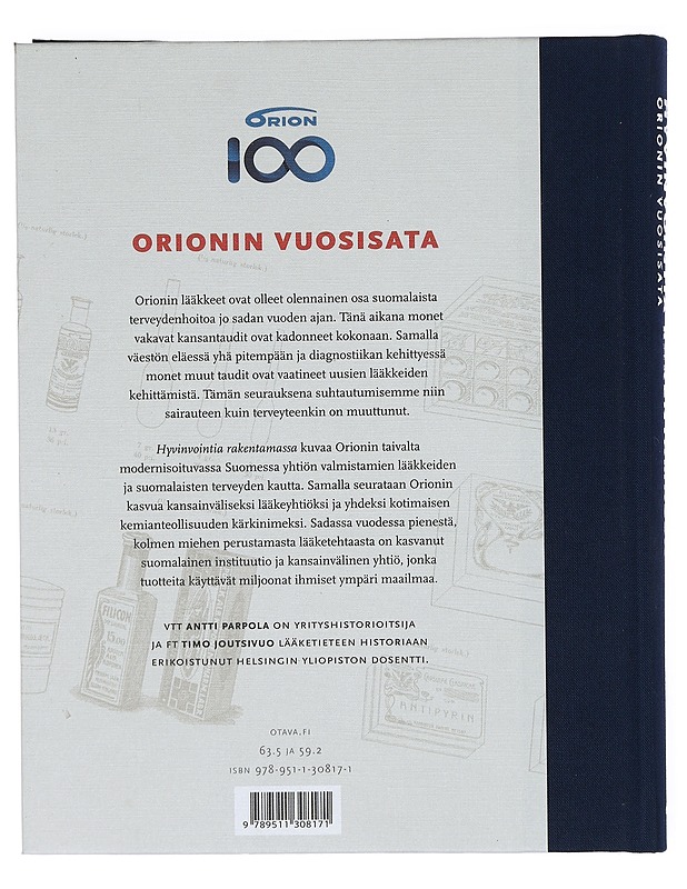 Hyvinvointia rakentamassa : Orionin vuosisata - Parpola, Antti - Historiakirjat - 10105402231 - 1