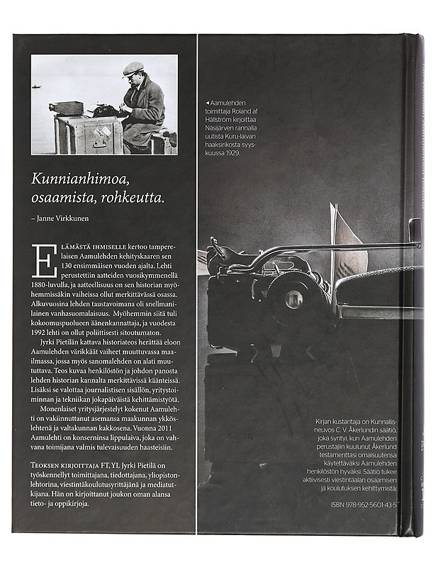 Elämästä ihmiselle : 130-vuotiaan Aamulehden historia - Jyrki Pietilä - Historiakirjat - 10105402308 - 1