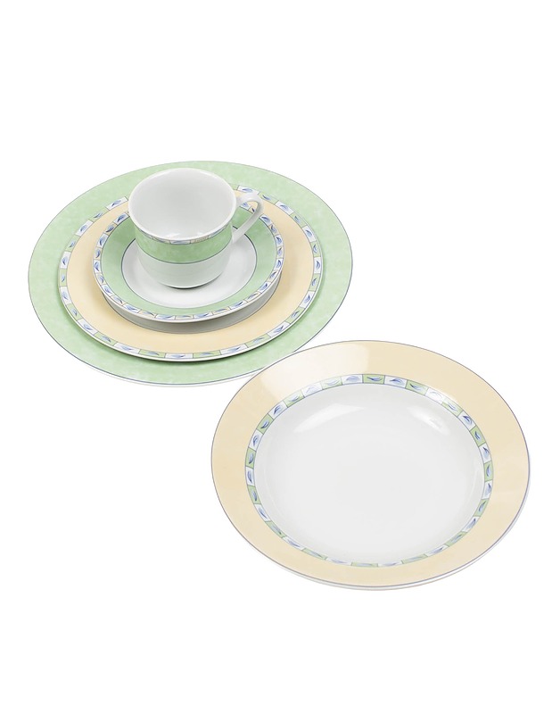 Lautassetti + 1 kuppi, 5 osaa - Lautaset ja kulhot - 10105402425 - 1