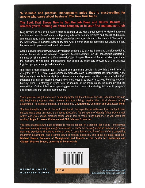 Execution : The Discipline of Getting Things Done - Bossidy, Larry - Tietokirjat ja oppaat - 10105402573 - 1