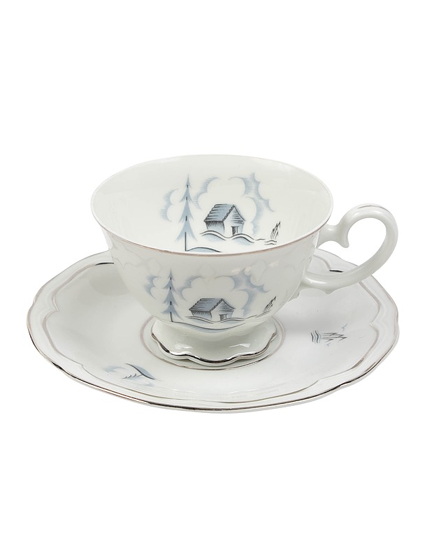 Kahvikuppisetti alustoilla, 8 osaa - Lautaset ja kulhot - 10105402585 - 0