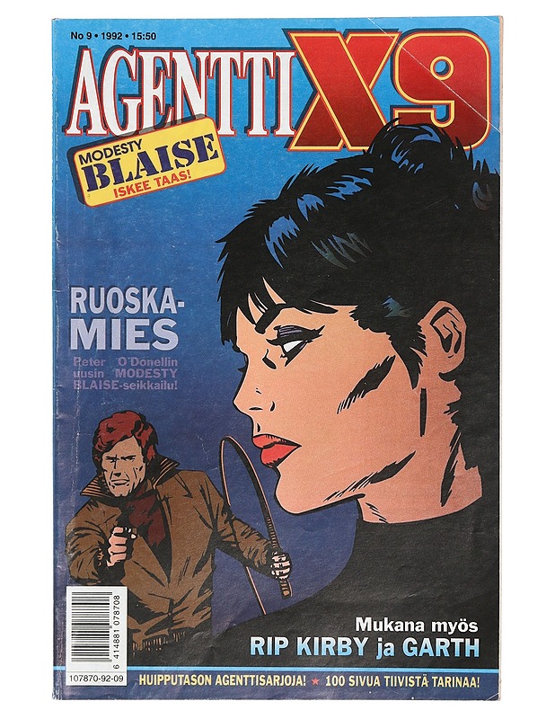 Agentti X9 : No 9/1992 - Peter O'Donnell - Sarjakuvat - 10105402652 - 0