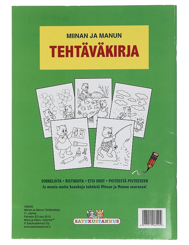 Miina ja Manu tehtäväkirja - Mirja Pihlajanmäki - Lastenkirjat - 10105402783 - 1