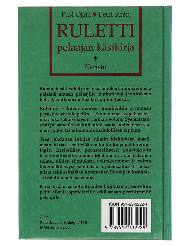 Ruletti : Pelaajan käsikirja - Pasi Ojala - Tietokirjat ja oppaat - 10105402787 - 1