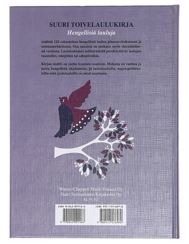 Suuri toivelaulukirja. Hengellisiä lauluja - Kari, Virpi - Musiikki- ja elokuvakirjat - 10105402905 - 1