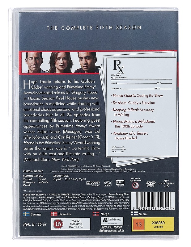 House: Season 5 - DVD - DVD-elokuvat - 10105402907 - 1
