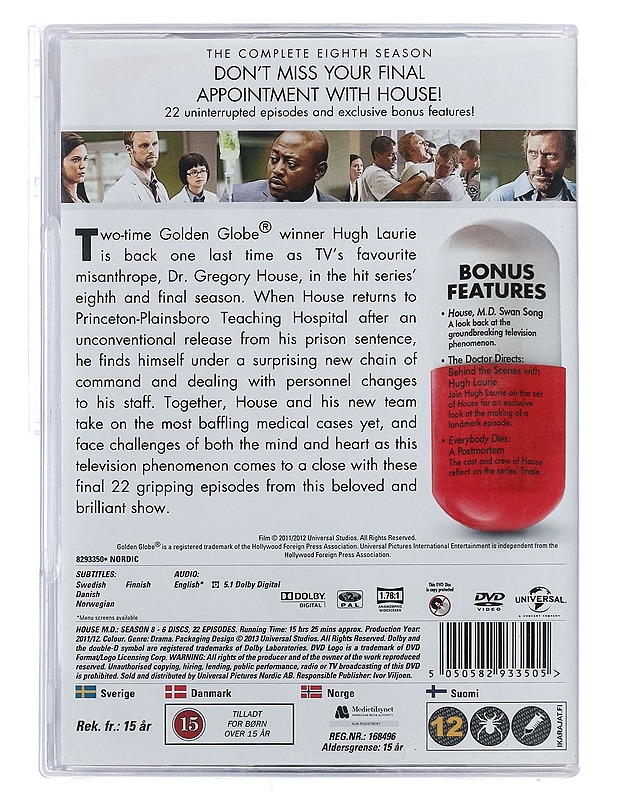 House: Season 8 - DVD - DVD-elokuvat - 10105402937 - 1
