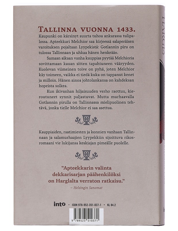 Apteekkari Melchior ja Gotlannin piru - Hargla, Indrek - Jännitys ja dekkarit - 10105403038 - 1