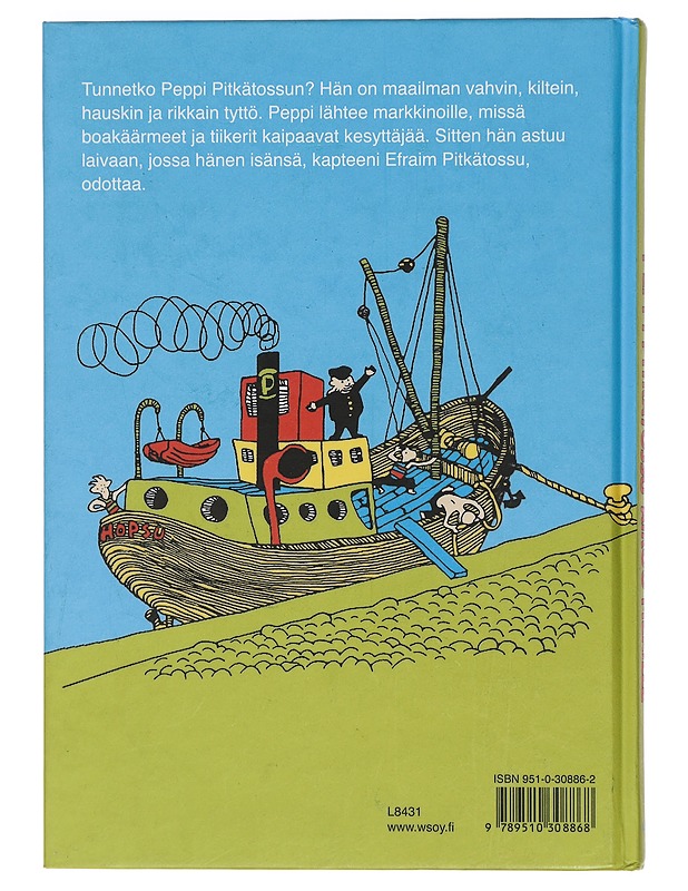 Peppi Pitkätossu aikoo merille - Lindgren, Astrid - Lastenkirjat - 10105403040 - 1