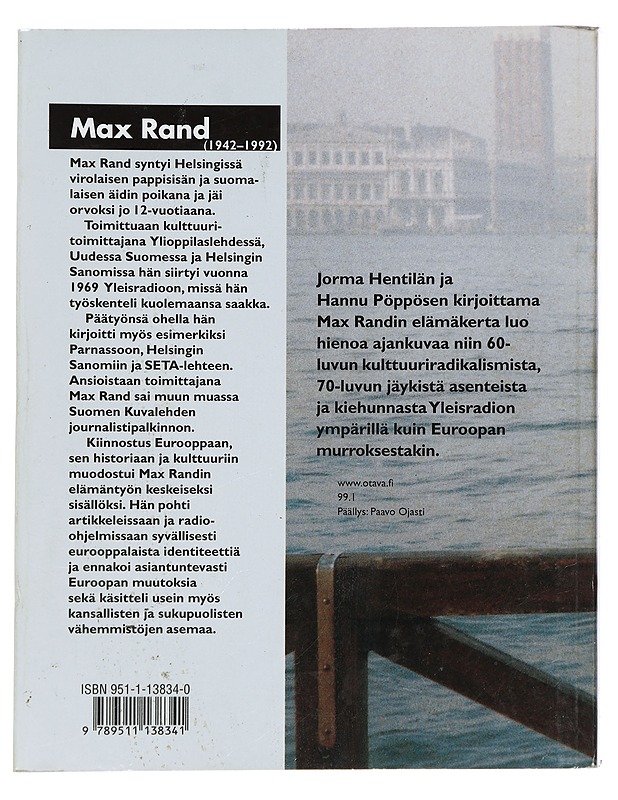 Max Rand - syntynyt eurooppalaiseksi - Pöppönen, Hannu - Elämäkerrat ja muistelmat - 10105403050 - 1