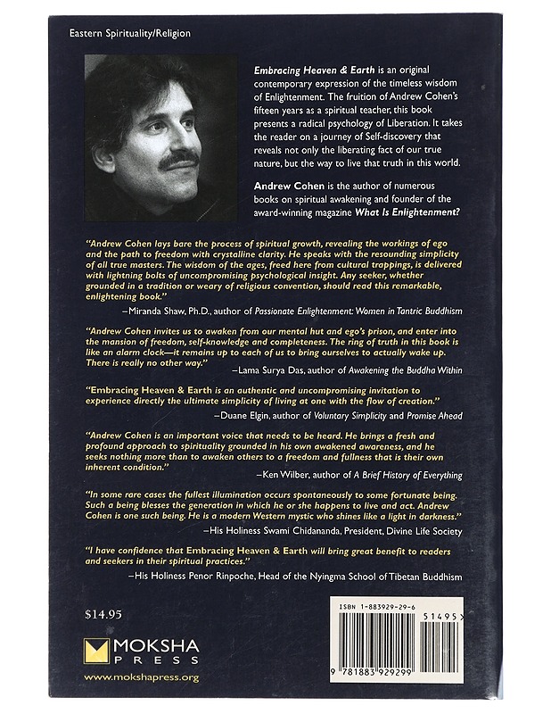 Embracing Heaven & Earth - Andrew Cohen - Elämäkerrat ja muistelmat - 10105403158 - 1