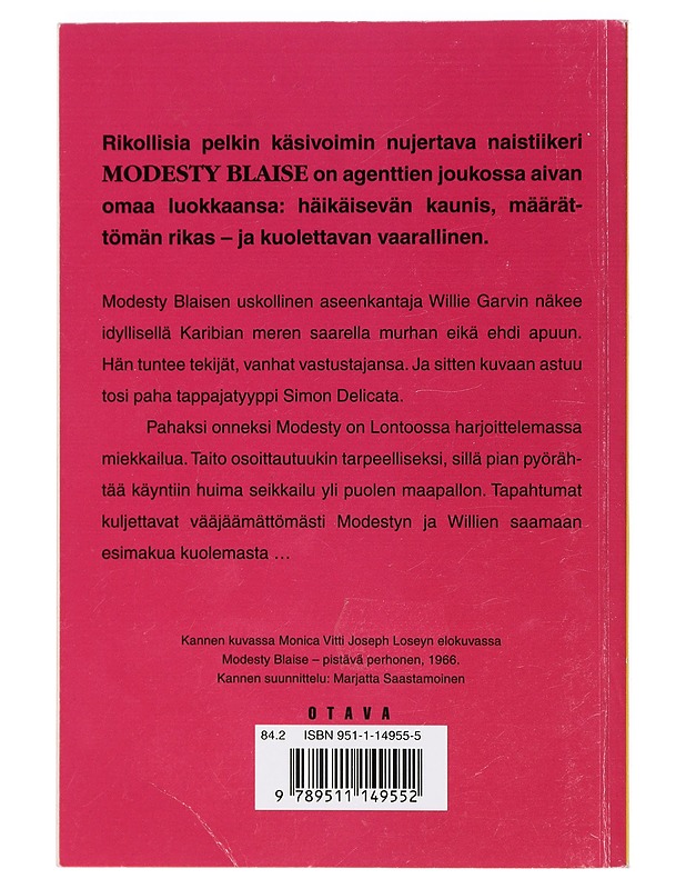 Modesty Blaise ja kuoleman esimaku - O'Donnell, Peter - Jännitys ja dekkarit - 10105403301 - 1