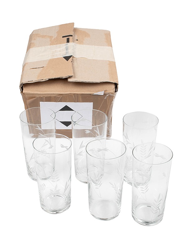 Kuvioitu juomalasi, 6 kpl - Lasit - 10105403340 - 0