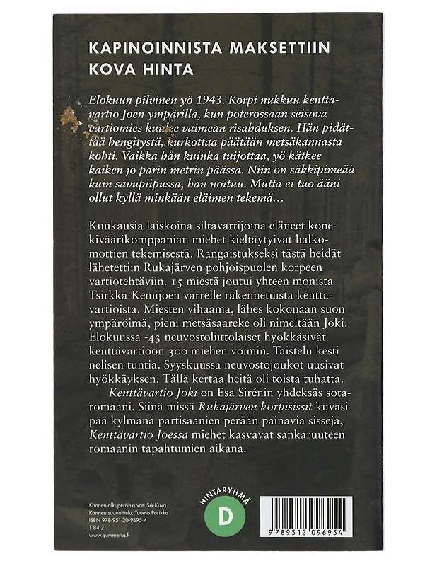 Kenttävartio Joki - Esa Sirén - Romaanit ja novellit - 10105403353 - 1