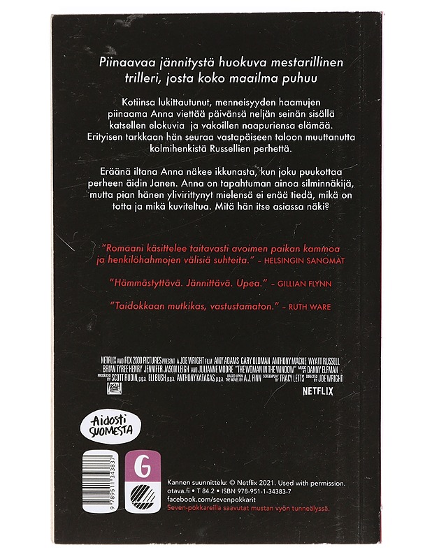 Nainen ikkunassa - Finn, A. J. - Jännitys ja dekkarit - 10105403377 - 1