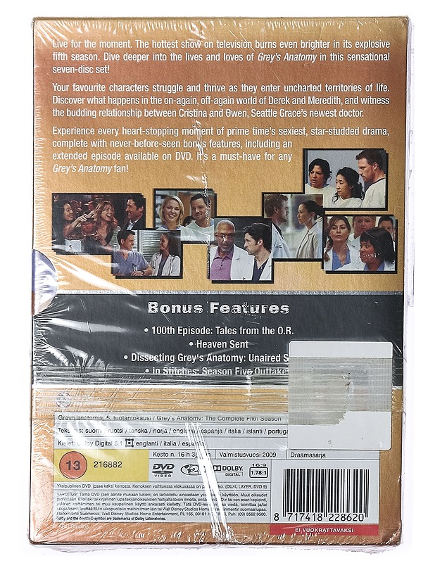 Greyn anatomia, 5. tuotantokausi - DVD - DVD-elokuvat - 10105403388 - 1