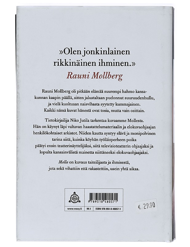 Molle : Rauni Mollbergin elämä ja elokuvat - Niko Jutila - Elämäkerrat ja muistelmat - 10105403468 - 1