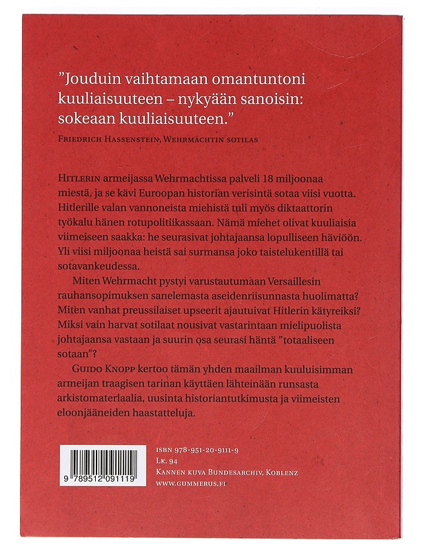 Wehrmacht / Hitlerin armeija - Knopp, Guido - Historiakirjat - 10105403569 - 1