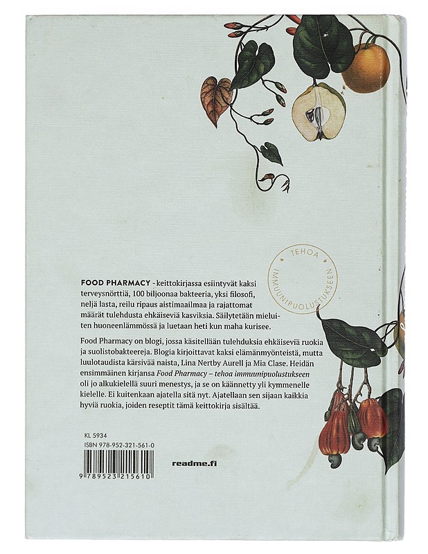 Food PI+\rmacy : keittokirja : valikoima tulehdusta ehkäiseviä reseptejä. Laadittu yhteistyössä suolistoflooran kanssa. Vahvistaa immuunipuolustusta. Säilytetään lasten ulottuvilla - Ruokakirjat - 10105403690 - 1