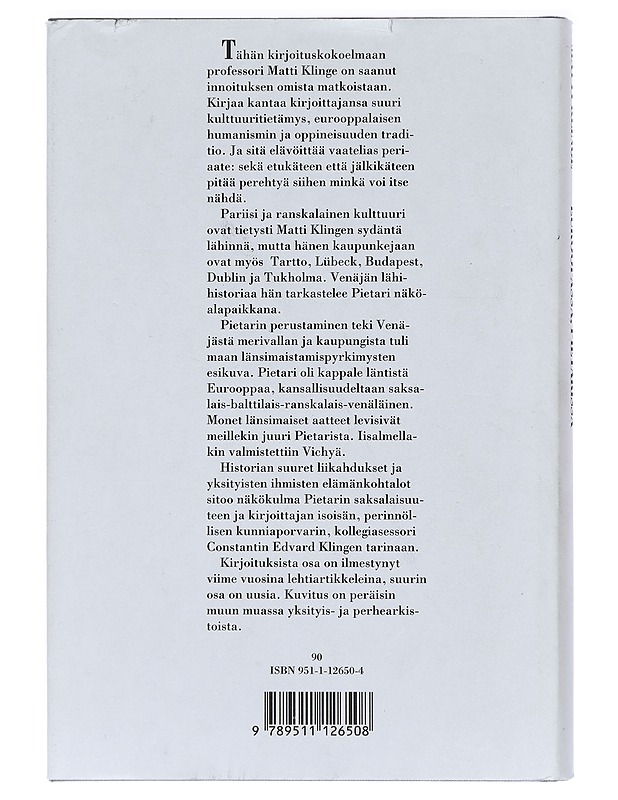 Euroopassa, Pietarissa - Matti Klinge - Historiakirjat - 10105403751 - 1