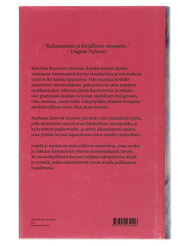 Leipää ja maitoa - Ramqvist, Karolina - Elämäkerrat ja muistelmat - 10105403748 - 1