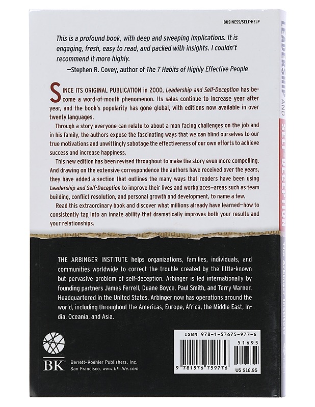 Leadership and self-deception : getting out of the box - Arbinger Institute - Tietokirjat ja oppaat - 10105403765 - 1