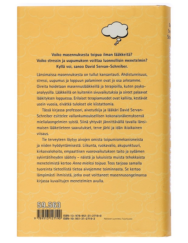 Anna mielesi toipua - Servan-Schreiber, David - Hyvinvointikirjat - 10105403777 - 1