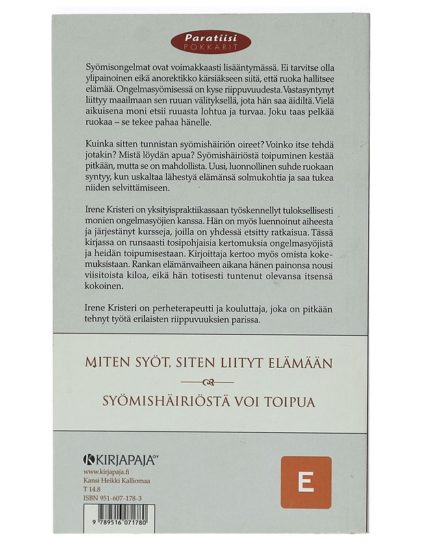 Tunteet ja syöminen - Irene Kristeri - Elämäkerrat ja muistelmat - 10105403815 - 1