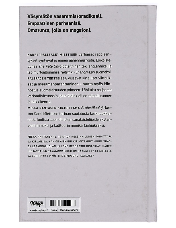 Paleface : protestilaulaja - Rantanen, Miska - Elämäkerrat ja muistelmat - 10105403845 - 1