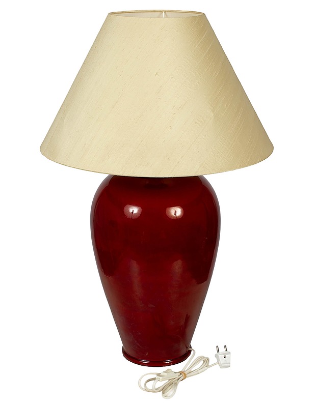 Tummanpunainen keraaminen pöytävalaisin - Designsuosikit - 10105403906 - 0