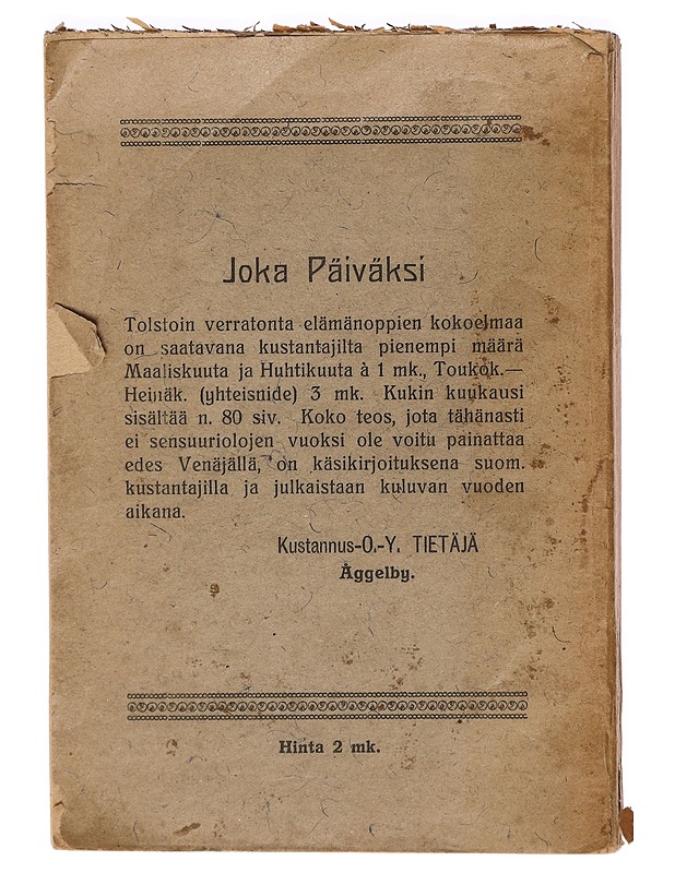 Joka päiväksi: tammi- ja helmikuu - Leo Tolstoi - Kaunokirjallisuus - 10105404065 - 1
