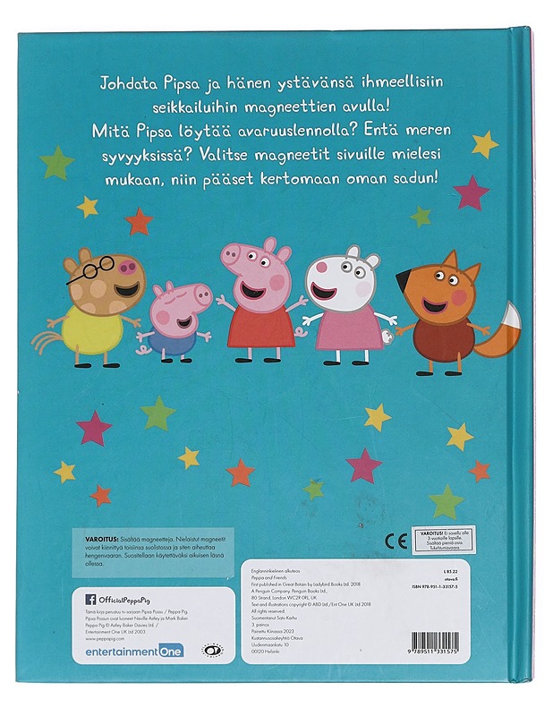 Pipsa ja ystävät : vekkuli magneettikirja - Karhu, Satu - Lastenkirjat - 10105404225 - 1