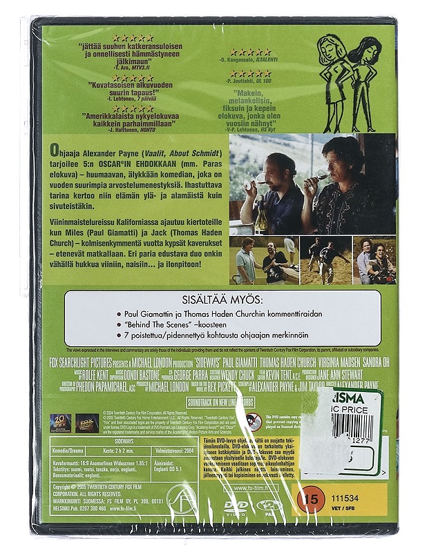 Sideways - DVD - DVD-elokuvat - 10105404335 - 1