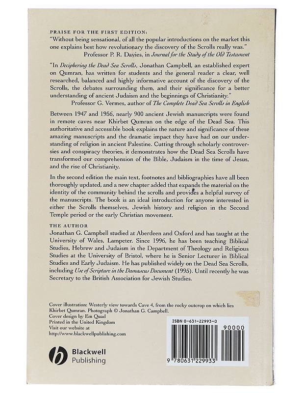 Deciphering the Dead Sea scrolls - Campbell, Jon - Tietokirjat ja oppaat - 10105404361 - 1