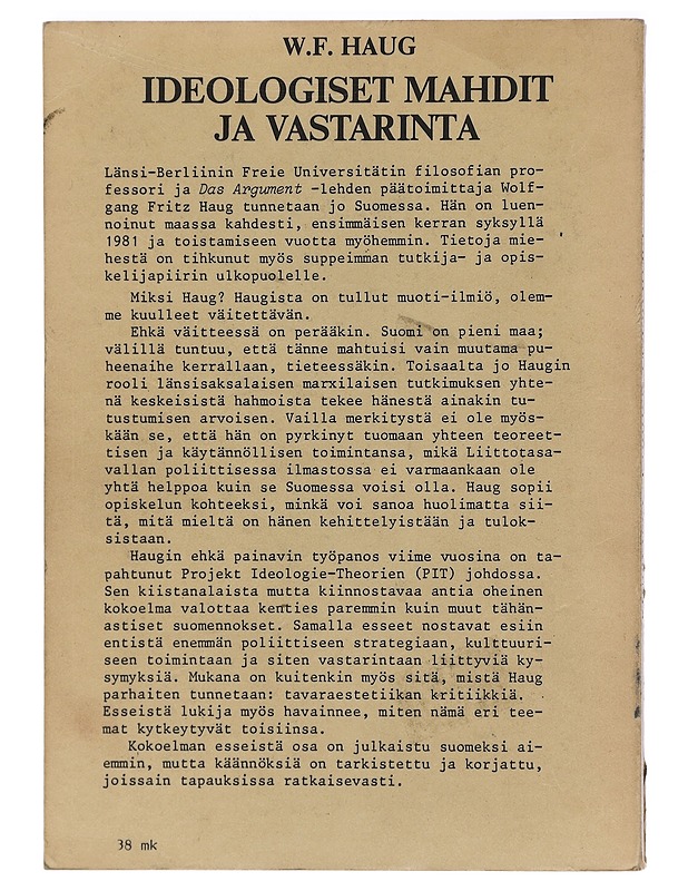 Ideologiset mahdit ja vastarinta - W.F. Haug - Tietokirjat ja oppaat - 10105404372 - 1