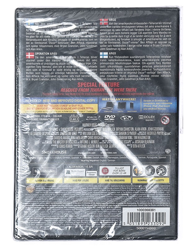 Argo - DVD - DVD-elokuvat - 10105404380 - 1