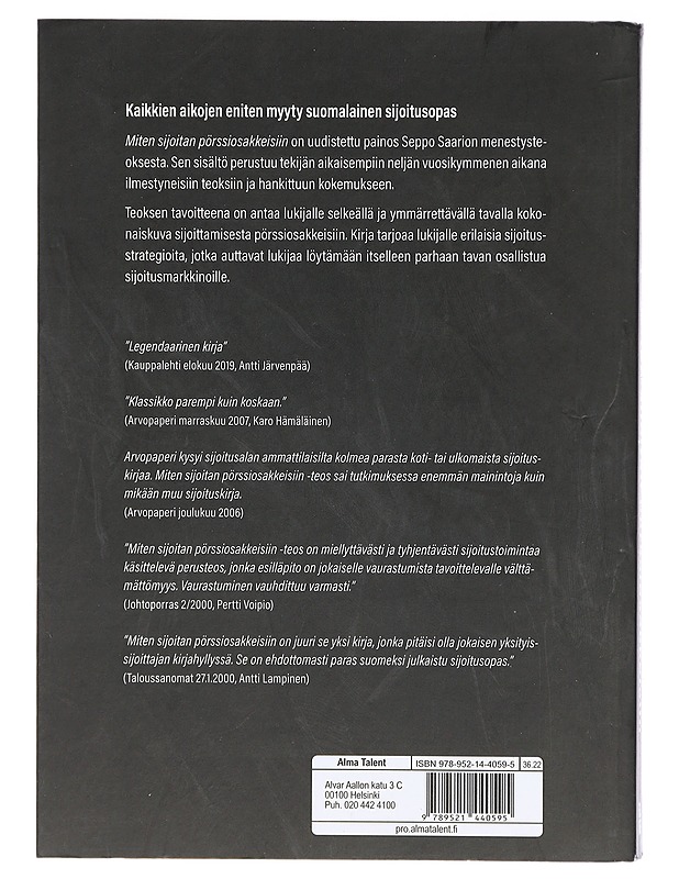 Miten sijoitan pörssiosakkeisiin - Seppo Saario - Tietokirjat ja oppaat - 10105404442 - 1