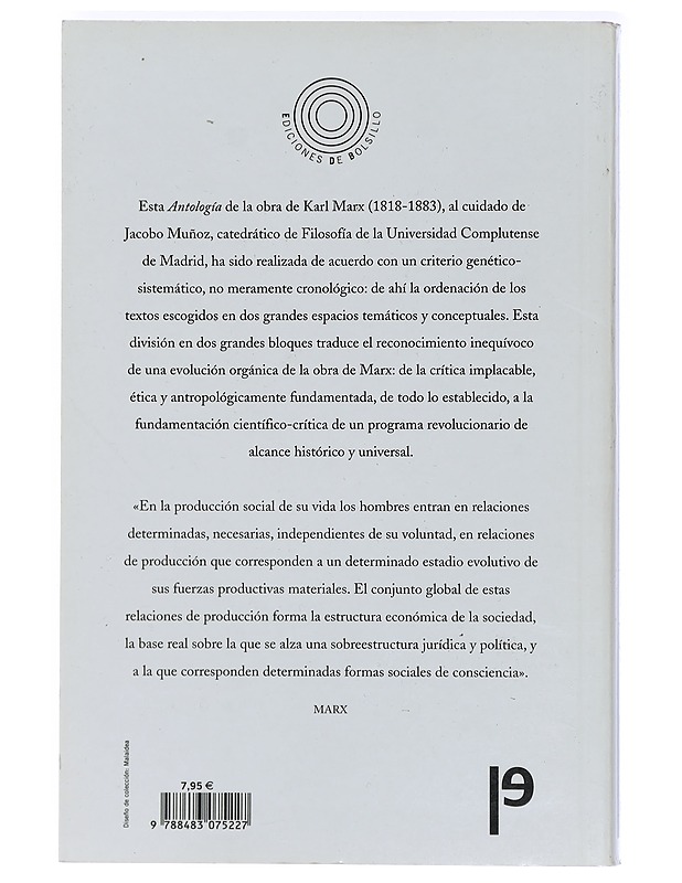 Marx Antologia - Jacobo Muños (toim.) - Historiakirjat - 10105404462 - 1