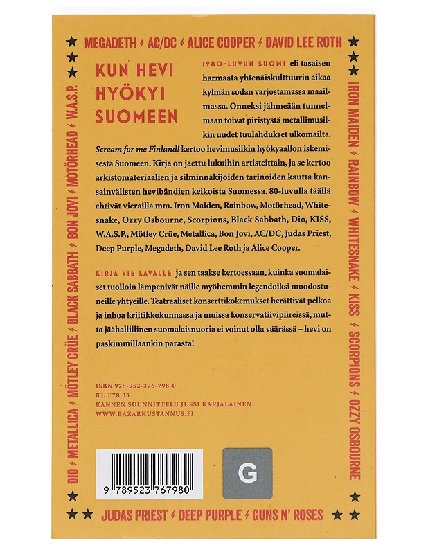 Scream for me Finland! : kansainvälistä hevikeikkahistoriaa 1980-luvun Suomessa - Mikael Huhtamäki - Historiakirjat - 10105404489 - 1