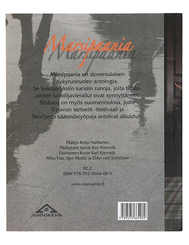 Marsipaania : slovenialaista nykyrunoutta - Klemelä, Kari - Romaanit ja novellit - 10105404503 - 1