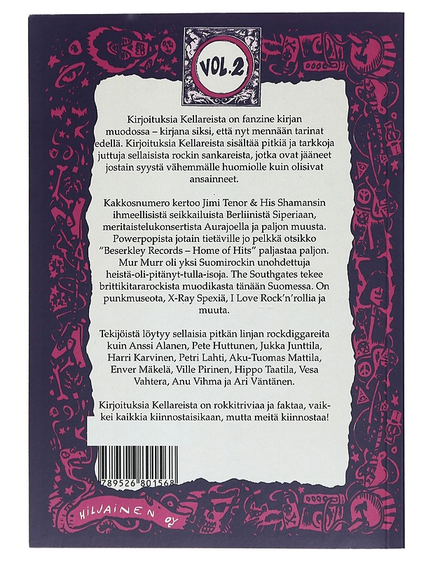 Kirjoituksia kellareista. Vol. 2 - Junttila, Jukka - Historiakirjat - 10105404527 - 1