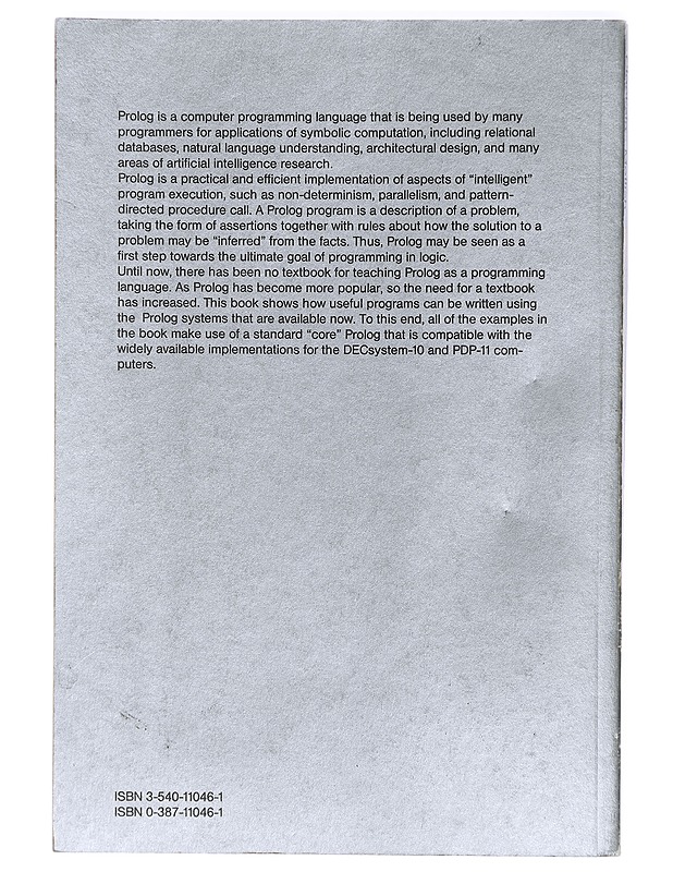 Programming in prolog - W. F. Clocksin - Tietokirjat ja oppaat - 10105404547 - 1