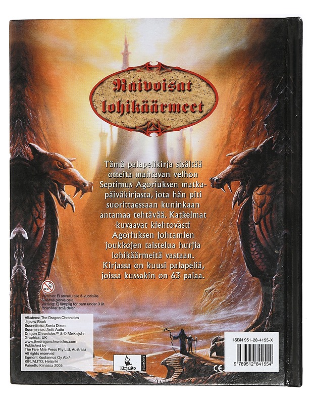 Raivoisat lohikäärmeet : mahtavan velhon Septimus Agoriuksen matkapäiväkirja : palapelikirja - Sanders, Malcolm - Fantasia- ja scifi - 10105404563 - 1